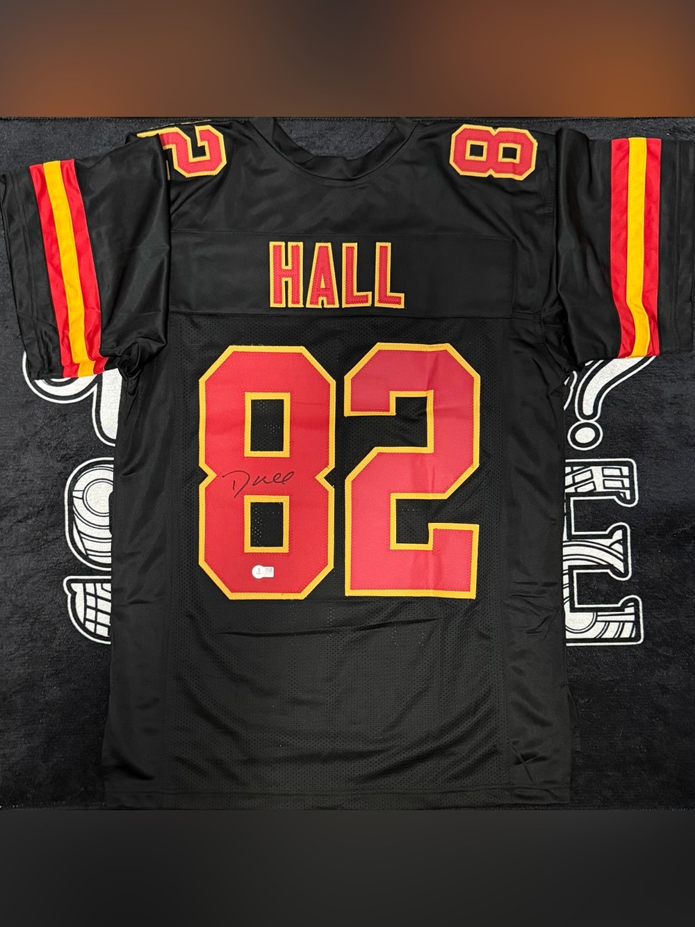 Dante Hall Signed Kansas City Chiefs Custom Jersey Beckett Witness Auth Auto XL